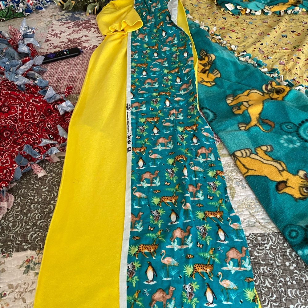 JankyBlanky. Shoulder size or drag around security blankey